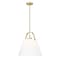 Z-Lite Z-Studio Pendant, 1-Light, 18 In.W x 18 In.H, Heritage Brass/Ivory 743P18-HBR - alternate 2